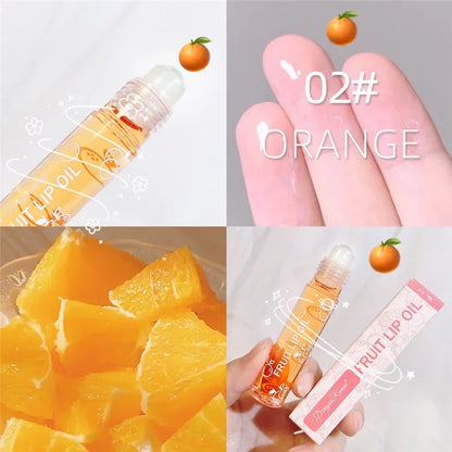 Fruit Lip Gloss Transparent Lip Oil – Moisturizing, Waterproof, Long-Lasting Liquid Lipstick to Reduce Lip Lines