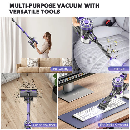 GOOVI V07 Cordless Handheld Vacuum Cleaner - 100KPA Suction Power, 180W, 0.9L Dust Cup, for Pet and Home Cleaning