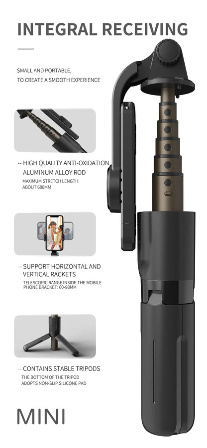 VRIG TP-08 TP-06 Aluminum Alloy Tripod Selfie Stick – 360° Rotatable with Cold Shoe Mount & 1/4" Screw, 1.5kg Load Capacity