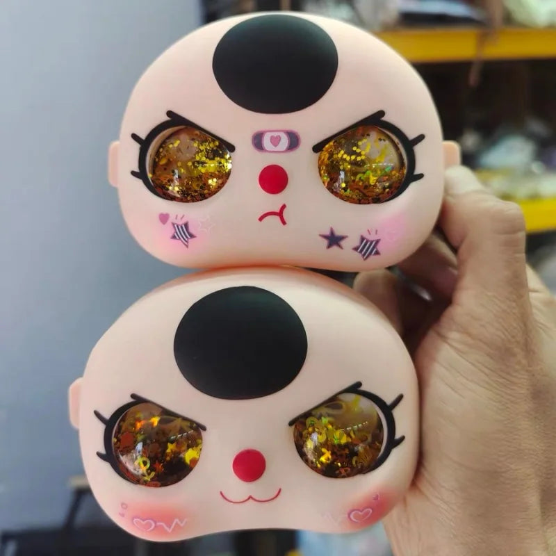 In-Stock 400% Baby Three Vinyl Faces — High-Quality Handmade Angry Expression Replacement Accessory for Dolls