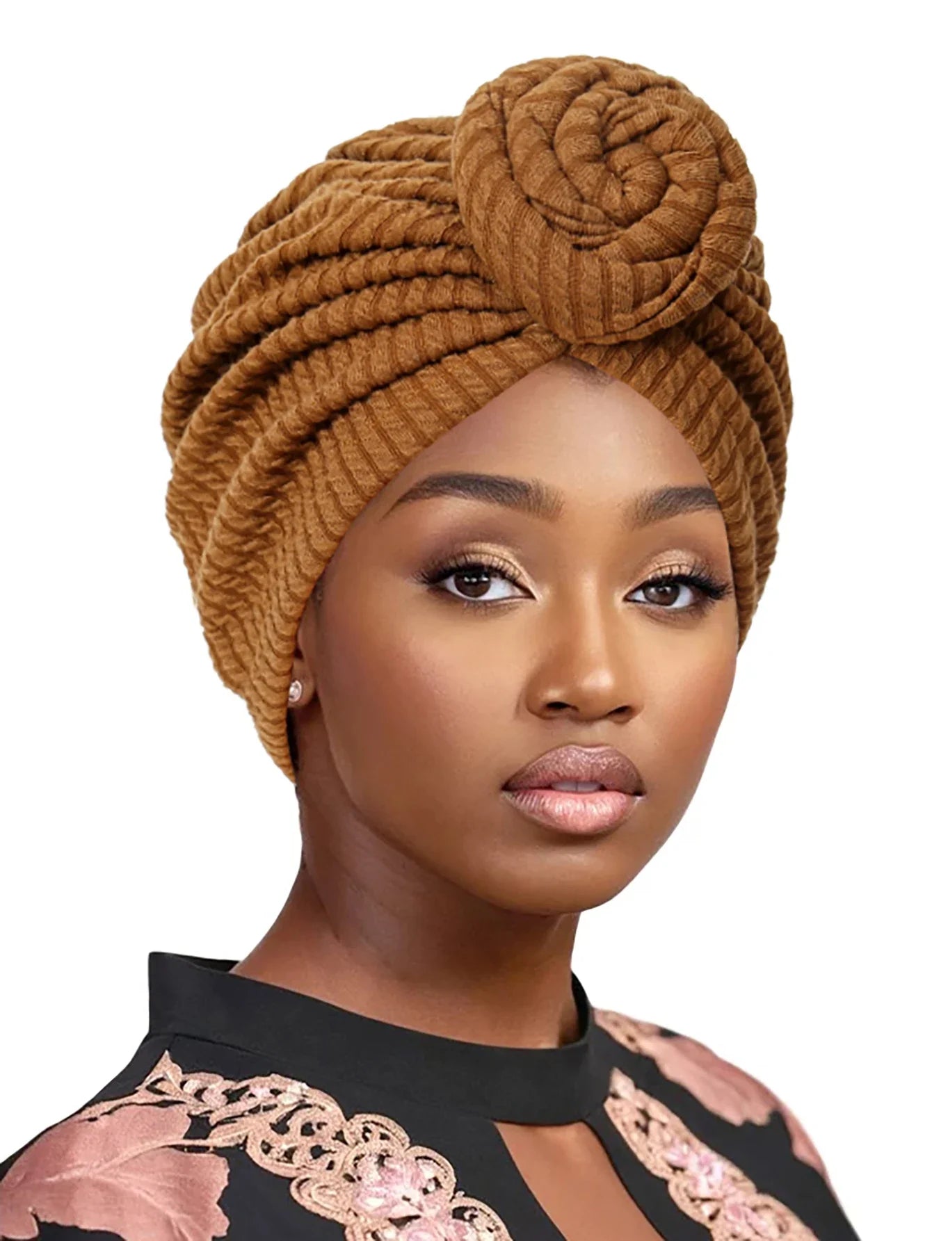 Women’s Fashion Turban Hijab Hat – Soft Elastic African Head Wrap, Breathable Muslim Chemo Cap for Girls & Women
