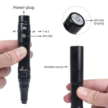 Professional Eyebrow Tattoo Machine — Wireless Micropigmentation & Microblading Pen with Battery