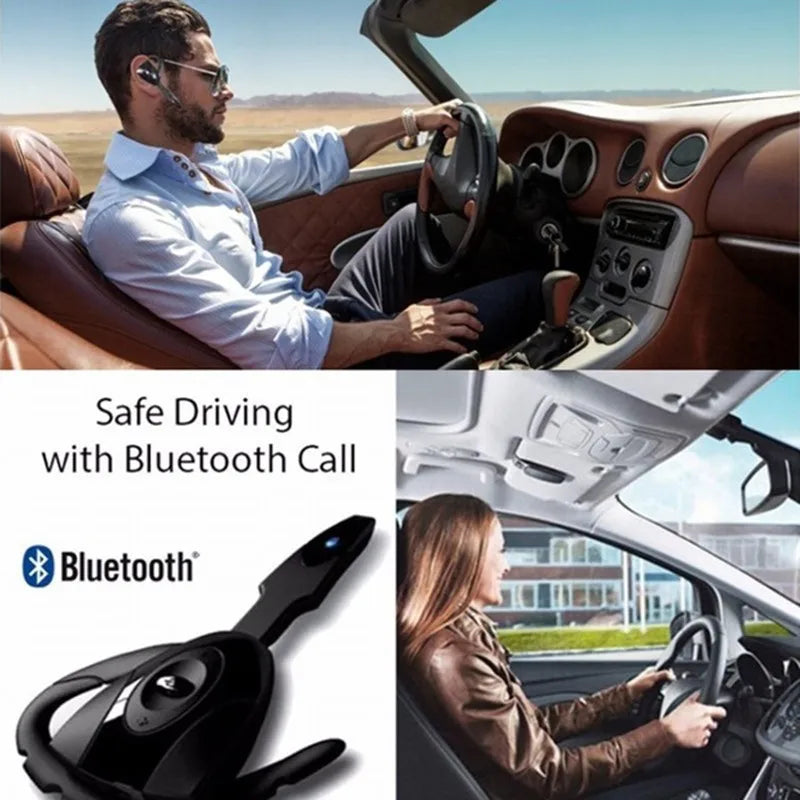 Wireless Bluetooth Headphones – Business Earphones with Microphone, Rechargeable, Handsfree for Car, Driving & Sports