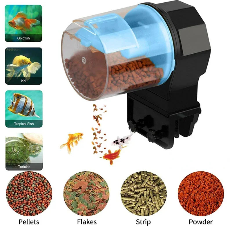 Automatic Fish Tank Feeder – Intelligent Timing Aquarium Feeder for Goldfish with Large Capacity