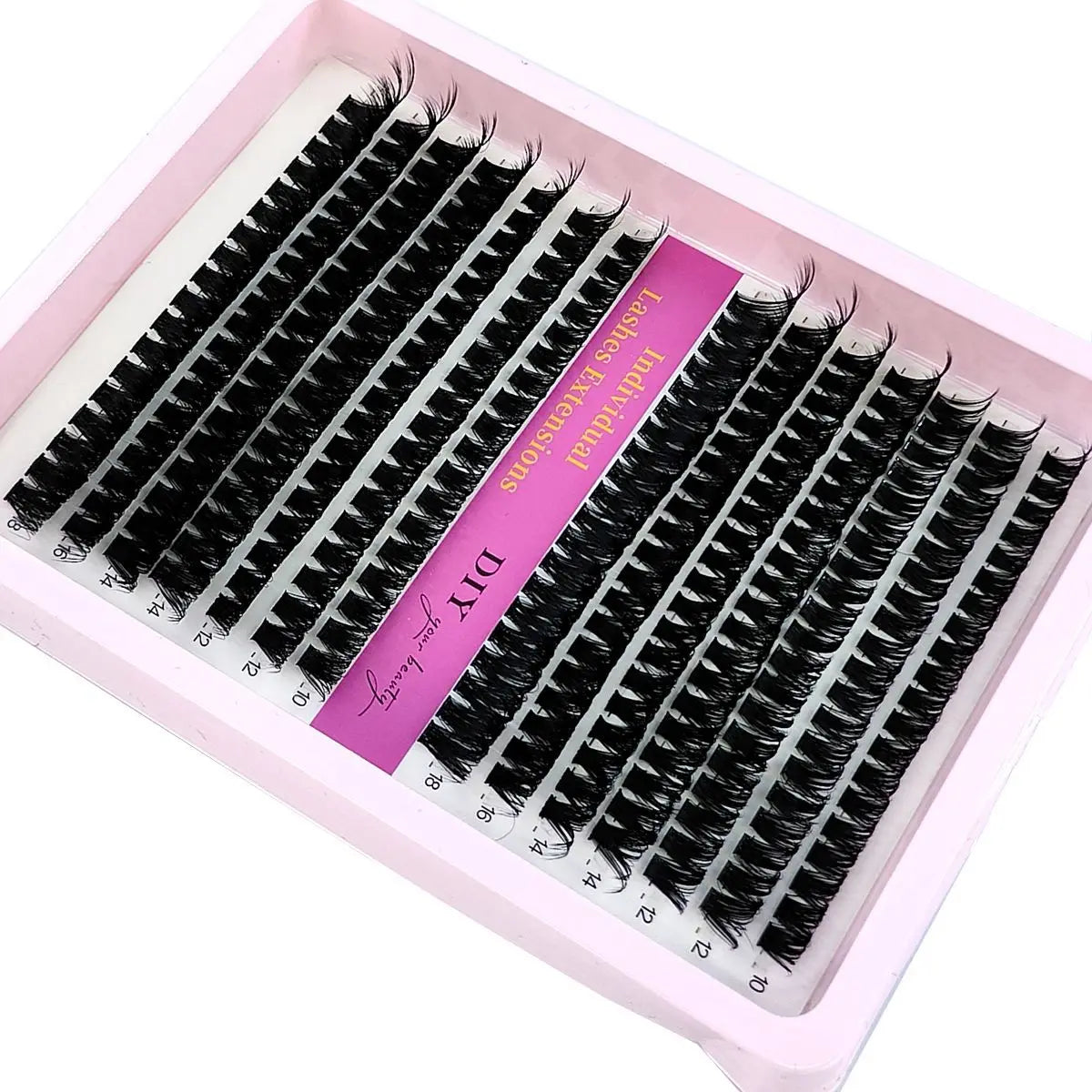 60D/80D/100D Mixed Eyelash Clusters – 10-18mm Wispy Individual Lash Extensions, 266/280pcs DIY Mink False Lashes for Makeup