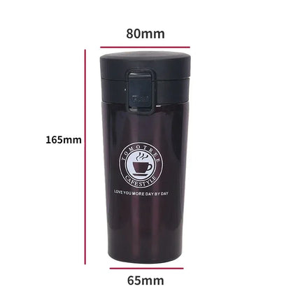0.5L Thermal Mug - Double Wall 304 Stainless Steel Coffee Cup - Vacuum Flask Thermos Water Bottle - Leak-Proof Tea and Coffee Mug