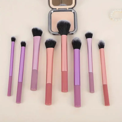 8-Piece Makeup Brush Set - Soft Synthetic Hair Brushes for Foundation, Blush & Eyeshadow