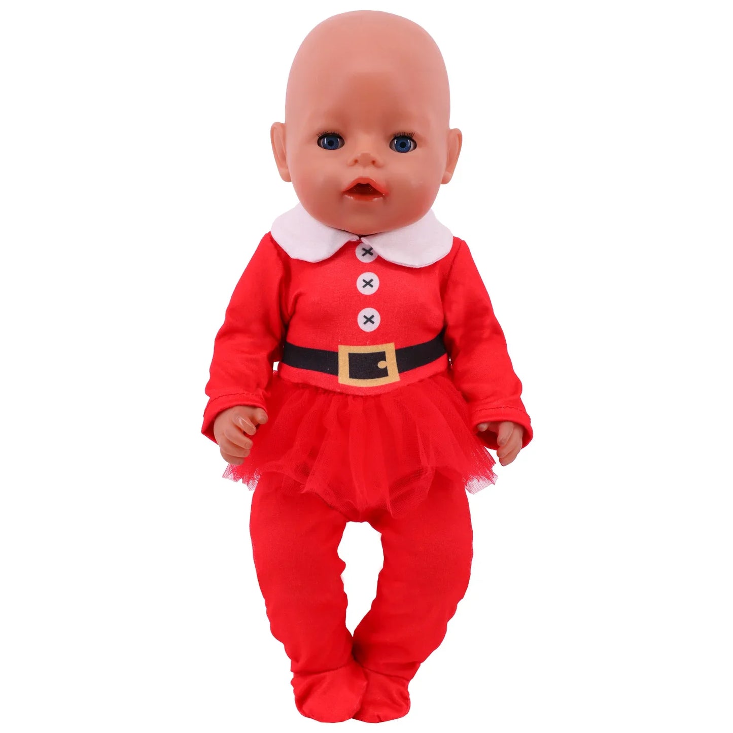 Pop Doll Christmas Outfit — Dress, Top & Pants Set for 18-Inch American and 43CM Reborn Baby Dolls, Our Generation Girl’s Toy Accessories