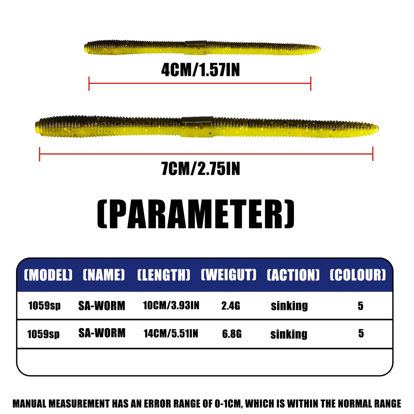 Soft Bait Senko Worms – 10cm/14cm, 10-15pcs Bag Wacky Stick Fishing Lures for Bass & All Fish