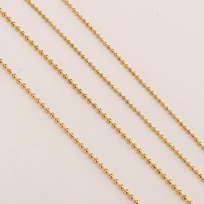 Stainless Steel Beaded Ball Chain - 1.5mm 2mm 2.4mm Bulk Jewelry Chain for DIY Necklaces & Craft Making Supplies