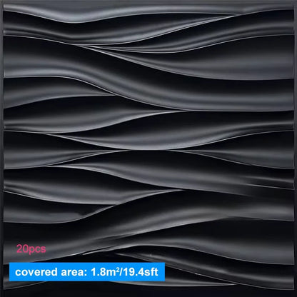 20PCS 3D Wall Panels 30x30cm Decorative Wall Tiles – Modern Peel & Stick Wall Decor for Living Room, Bedroom, Office & Hotel