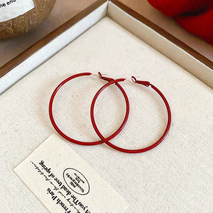 Women’s Shiny Large Circle Cross Hoop Earrings – Rhinestone Geometric High-End Fashion Jewelry