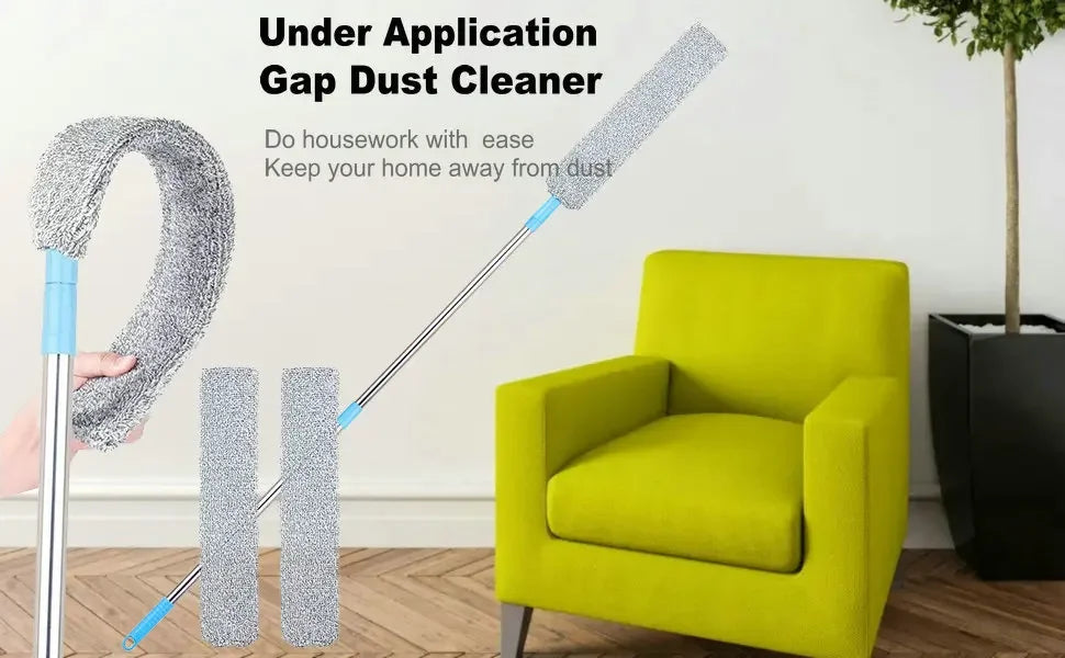 Adjustable Microfiber Long Handle Retractable Ceiling Dust Cleaner – Gap Brush Wand Mop with Extension Pole