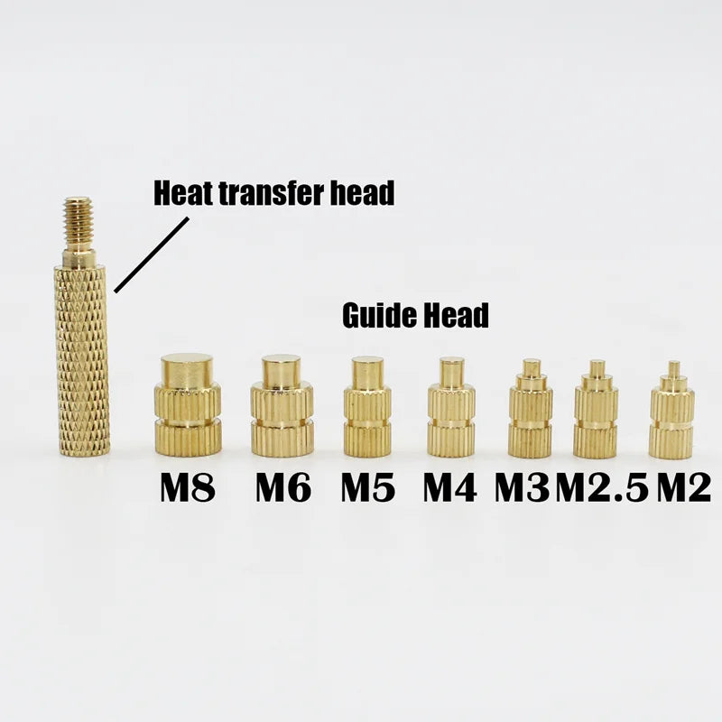 Brass Hot Melt Insert Knurled Nut – Copper Thermal Conduction Nut for 3D Printer Plastic Heat Insertion Tool