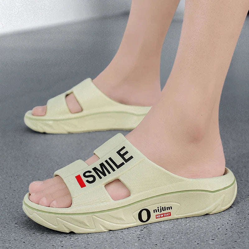 Summer Men’s Massage Slippers – Indoor Outdoor Soft Slides, Beach Sandals & Casual Flip-Flops