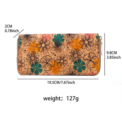 Advanced Multifunctional Wallet with Wood Grain - Portable Geometric Design, Multiple Card Slots, Artistic Retro Style