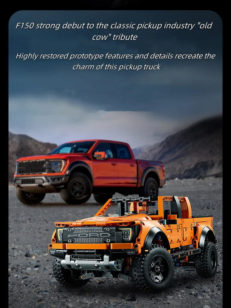 2024 New 1379PCS F-150 Truck Car Building Blocks – Off-Road Pickup Bricks MOC 42126 Toy for Kids, Boys Birthday Gifts
