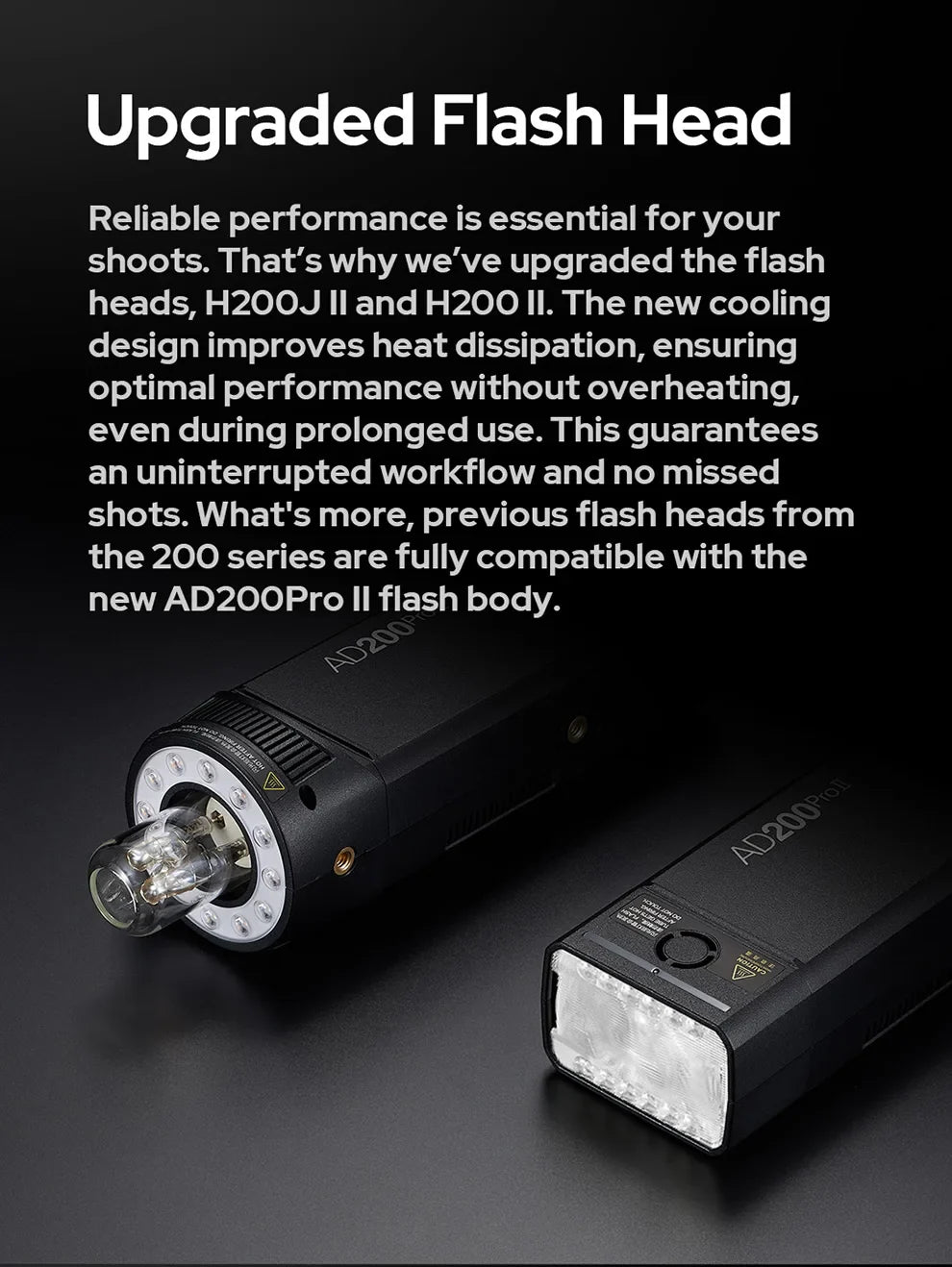 Godox AD200Pro II TTL Wireless Camera Pocket Flash – 2.4G, Compatible with X1T for Nikon, Canon, Sony, Fuji, Olympus