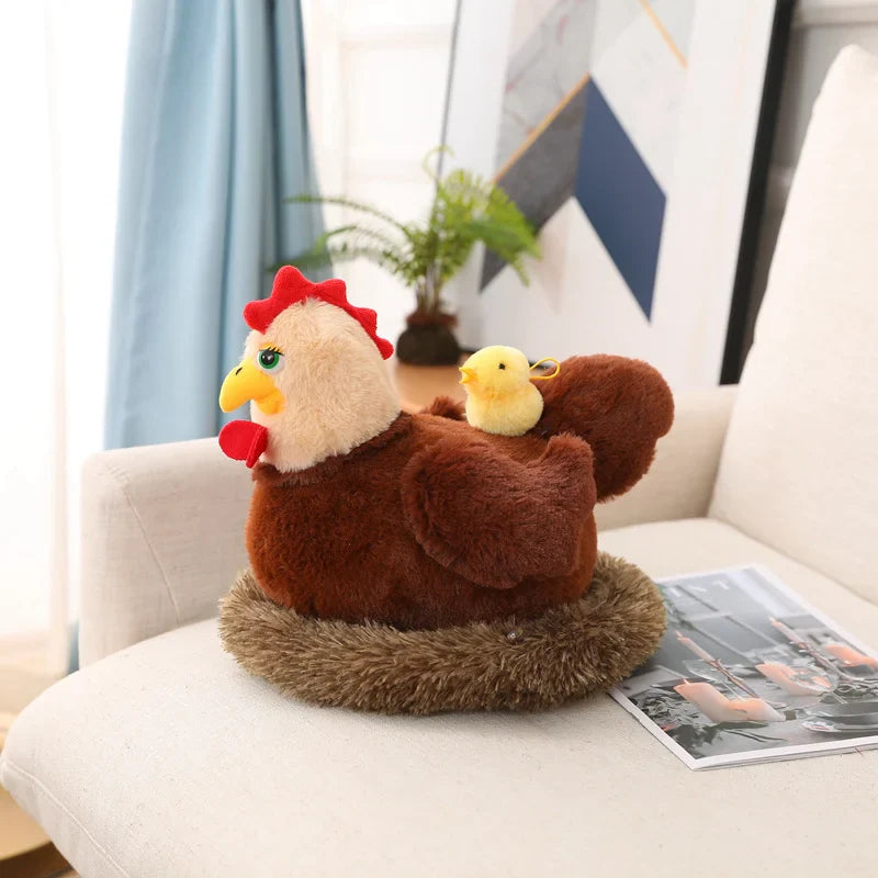 Swan & Chick Family Plush Toy — Lifelike Mother and Baby Stuffed Animals with Nest for Kids