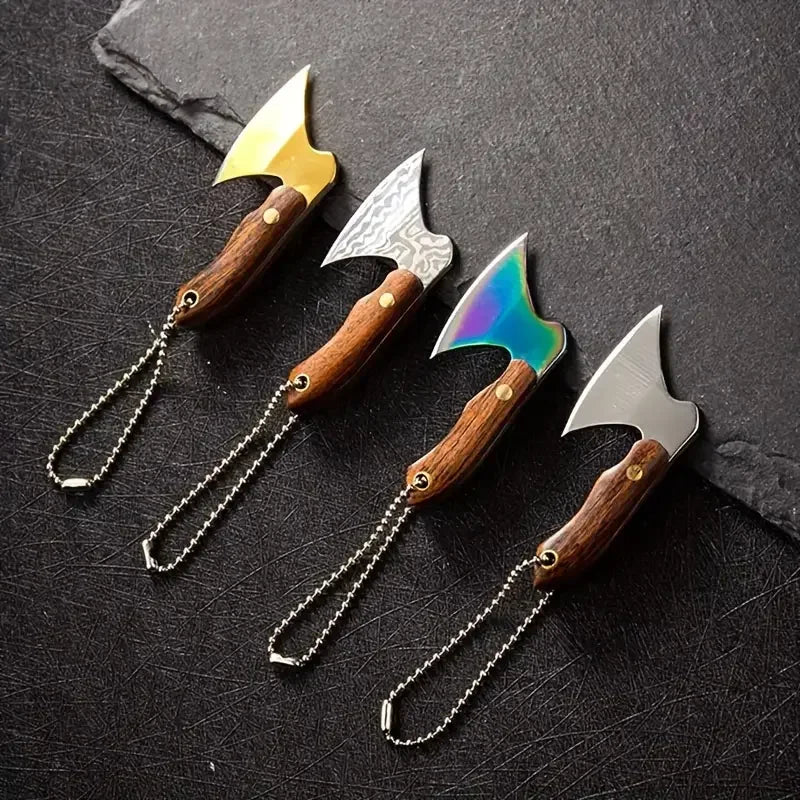 Mini Stainless Steel Small Axe Keychain – Portable Knife Pendant Gift & Outdoor Tool Decoration
