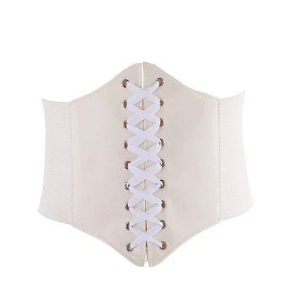 Women’s Leather Corset Waist Belt Shapewear – High Waist Slimming Cummerbund Strap Bustier Body Shaping Fashion Accessories