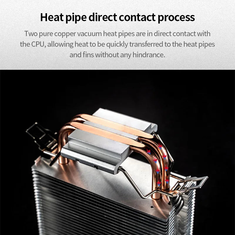 Jonsbo CR1200 CPU Cooler – 2 Heat Pipe Tower with RGB Light & 9cm Fan for Intel & AMD