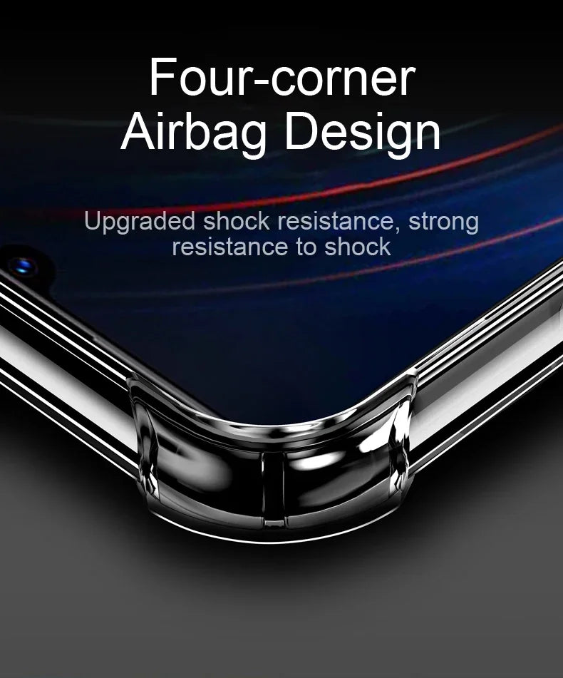 Luxury Transparent Silicone Case for Samsung Galaxy S25/S24/S20 FE/S10/S9/S8 Plus/S10E/Note 8/9/10 Lite – Soft Shockproof Protection