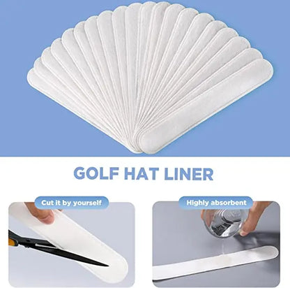Hat Sweat Absorber Stickers – Summer Cap Liner Bands, Adhesive Sweatband Strips for Visor Hat Size Reduction