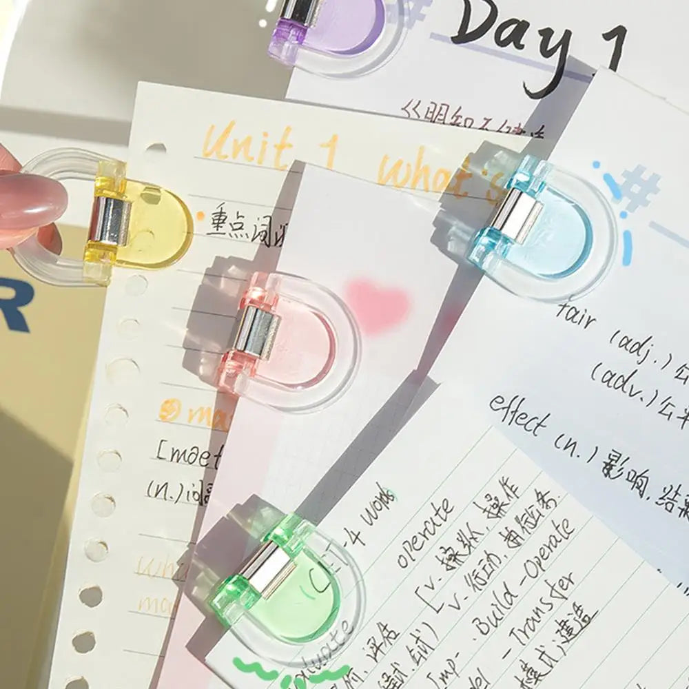 4PCS Multifunctional Mini Page Holder Clips – Multicolor Transparent Paper Clips for Memos, Files, Indexes & Magazines