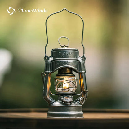 Thous Winds Memory Mini Oil Lamp – Portable Retro Camping Lantern for Hike, Picnic, and Backpacking