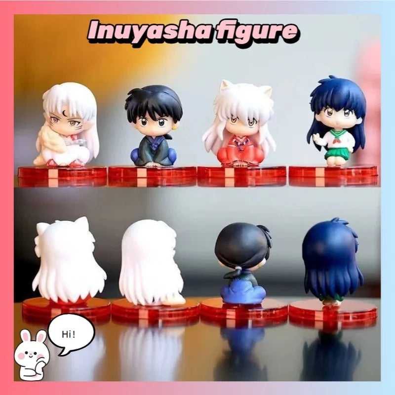 Q Version Inuyasha Figure Blind Box – Cute Sesshomaru & Kagome Sitting Model, Anime Decoration Gift for All Ages