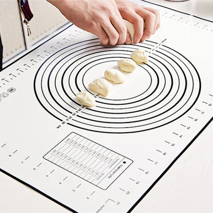 Silicone Pad Baking Mat: 60/50/40cm Sheet for Kneading Dough - Non-Stick Kitchen Tool for Rolling Pizza and Large Dough