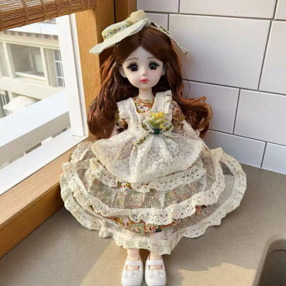 2025 Winter BJD Doll Clothes Set – 6-Point 30cm Doll Jacket & Dress Outfit