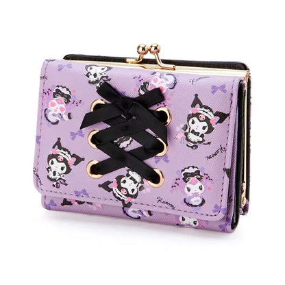 2024 Sanrio Hello Kitty and Friends PU Leather Wallet - Kawaii Cinnamoroll, My Melody, Kuromi Casual Fashion Card Bag