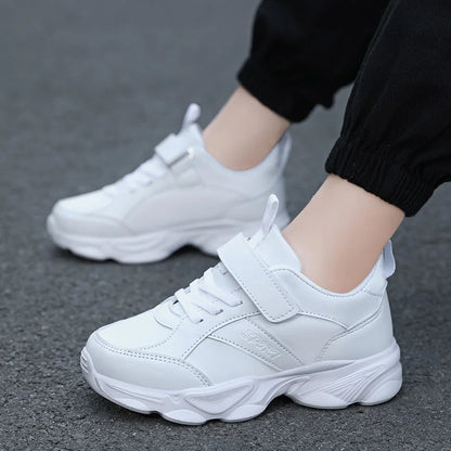 Kids’ Breathable Sports Shoes – Anti-Skid Black School Walking & Running Sneakers for Boys & Girls