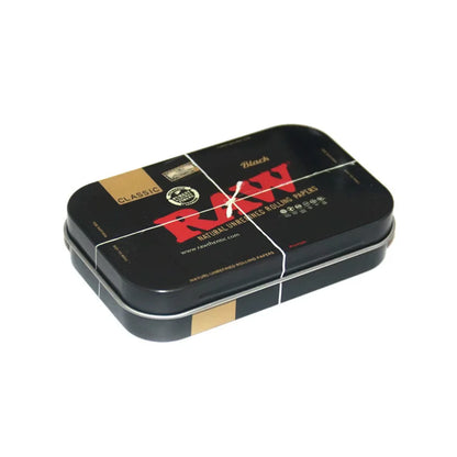 Metal Flip Storage Tin - Sealed Tobacco, Rolling Paper, Jewelry, Candy, Coin & Key Organizer