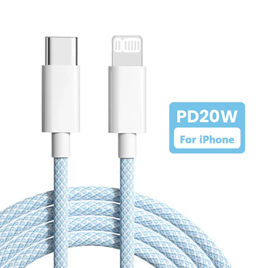 PD 20W USB-C Cable – Fast Charging Cord for iPhone 14/13/12/11 Pro Max, XS, 8 Plus, iPad, Type-C Data Cable