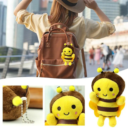 12cm Bee Plush Doll – Cute Small Pendant for Festival Decorations, Gifts & Bag Charm