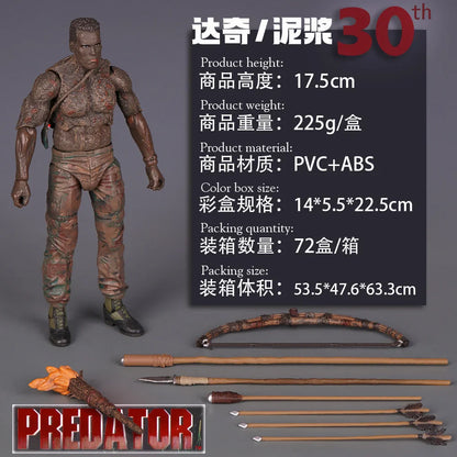 2026 NECA Predator Jungle Extraction Dutch Action Figure – Arnold Schwarzenegger Collectible Statue Model Desktop Decoration Toy Gift