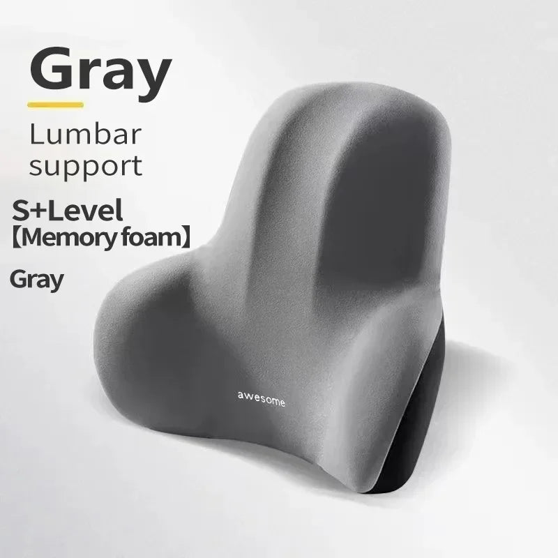 Memory Foam Lumbar Support Cushion – Back Pain Relief Pillow for Car, Office, Gaming Chairs & Postpartum Waist Support