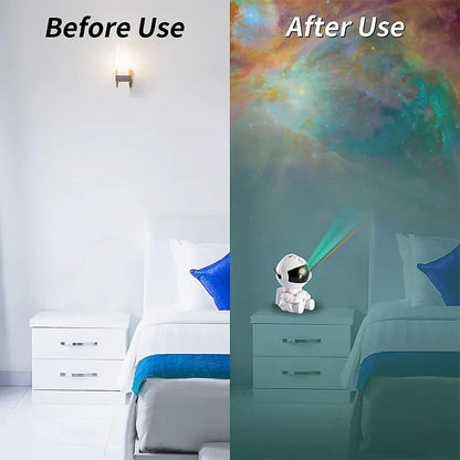 Galaxy Star Projector LED Night Light - Astronaut Design for Bedroom Decor and Children's Gifts