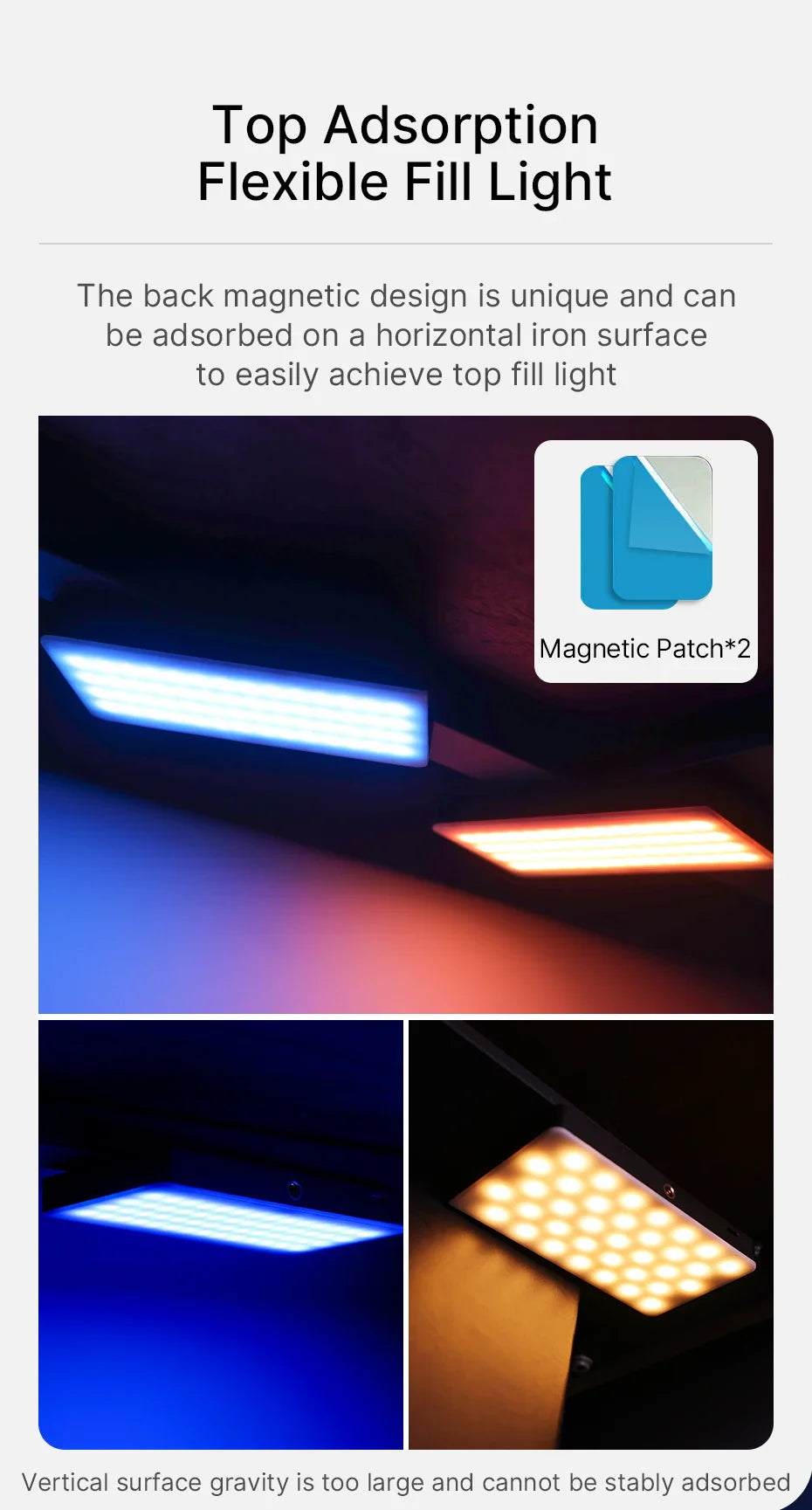 Ulanzi VL120 Full Color RGB Video Light – Dimmable 2500K-9000K LED Photography & Vlog Fill Light for Cameras