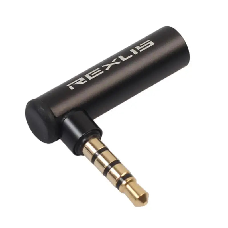 3.5mm Male to Female Right Angle Audio Adapter – 90° Headphone Mic Jack for Android, iPhone, PC & Laptop