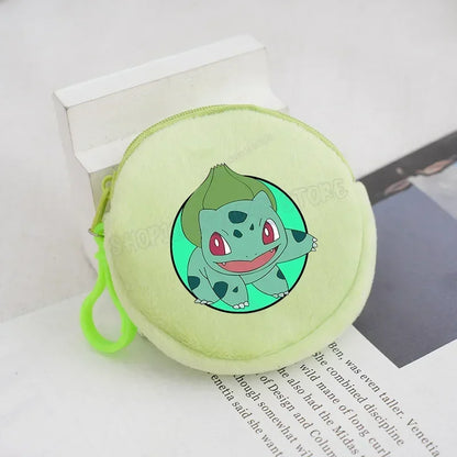 Pokemon Kids Plush Coin Purse — Pikachu, Charmander, Gengar, Squirtle & Charizard Mini Zipper Wallet for Boys & Girls
