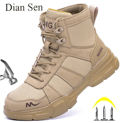 Indestructible Work Boots – Steel Toe Safety Shoes for Men & Women, Puncture-Proof, Non-Slip Sneakers for Work