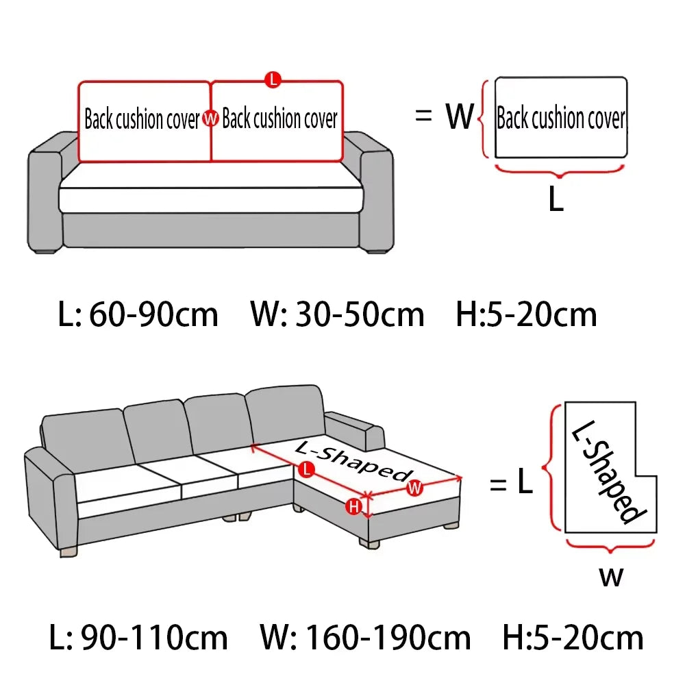 Thick Jacquard Elastic Sofa Seat Cover – Anti-Dust Removable Couch Cushion Protector Slipcover