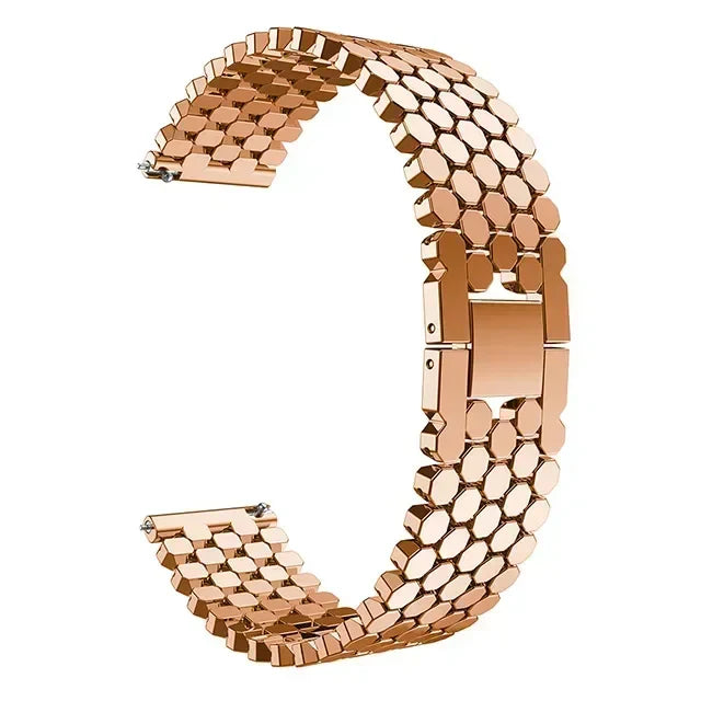 22mm/20mm Stainless Steel Strap for Samsung Galaxy Watch 3, Gear S3, Active 2 & Huawei/Amazfit Watch Bracelet