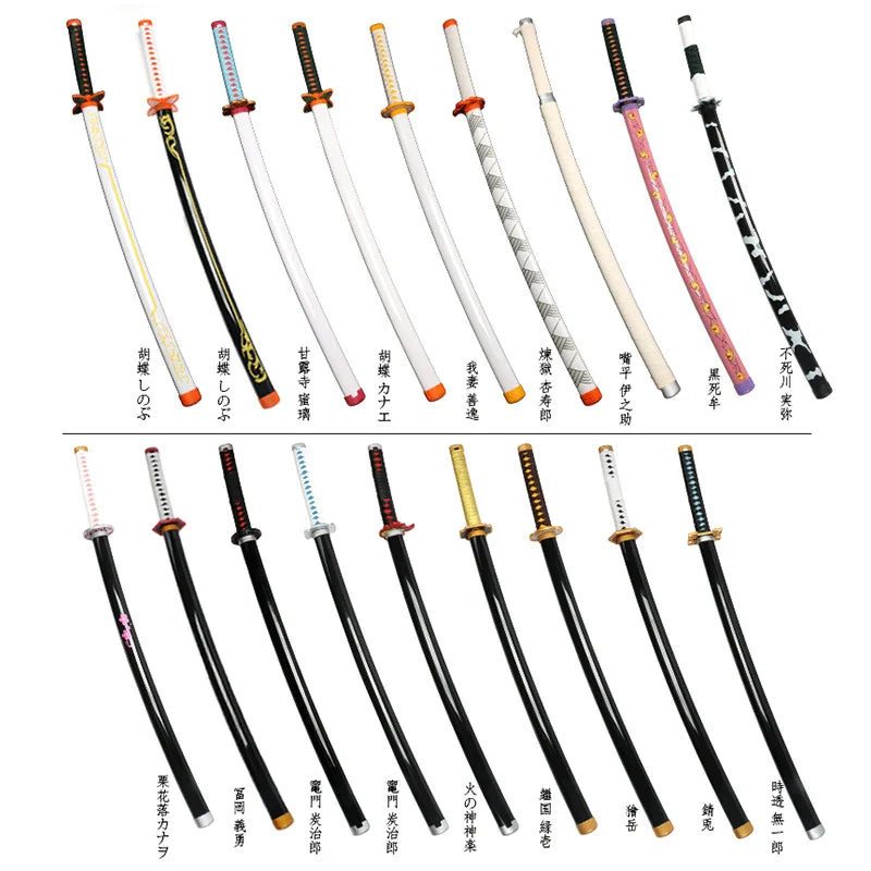 41" Demon Slayer Tanjiro Katana Sword – Samurai Cosplay Prop with Belt & Holder for Halloween Decoration