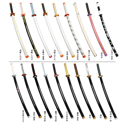 41" Demon Slayer Tanjiro Katana Sword – Samurai Cosplay Prop with Belt & Holder for Halloween Decoration
