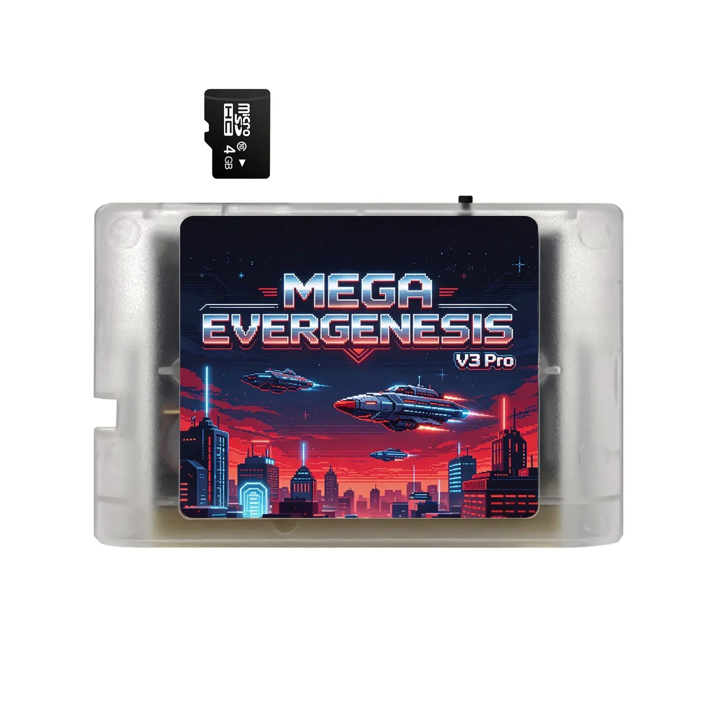 Mega EverDrive V3 Pro Game Cartridge - 3000-in-1 Flash Card for Sega Genesis Mega Drive with 4GB TF Card
